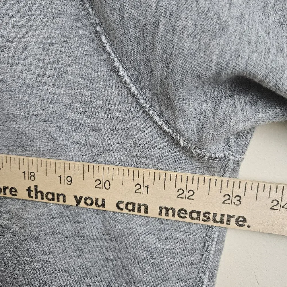 J Crew Vintage Sweatshirt Mens Large Heather Gray Fleece Crewneck Pullover 90s